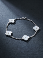Lait — 18K White Clover Bracelet