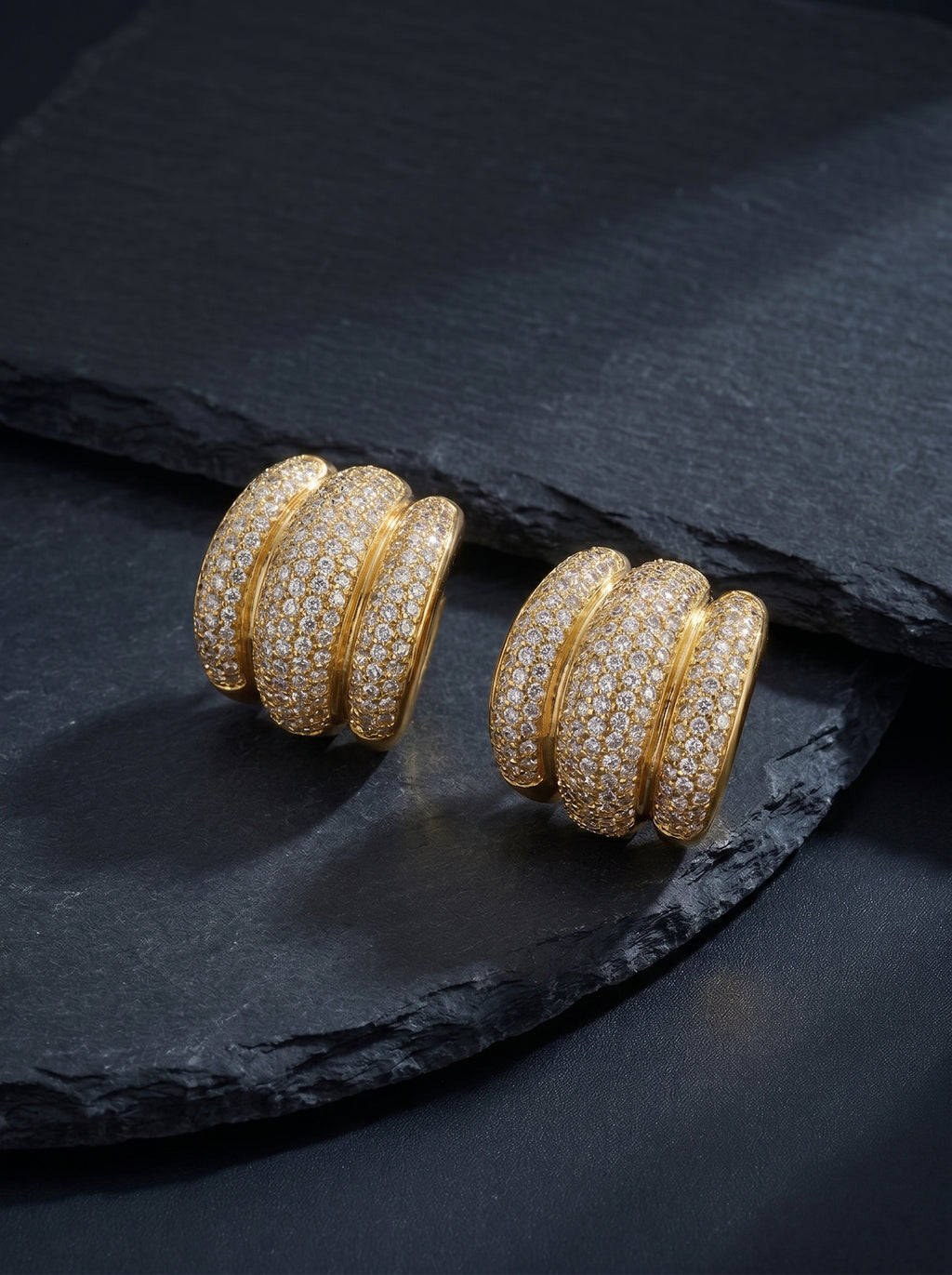 Tribu Pavé — 18K Pavé Tribal Earrings