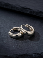 Givre Hoop — 18K White Hoop Earrings