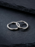 Givre Hoop — 18K White Hoop Earrings