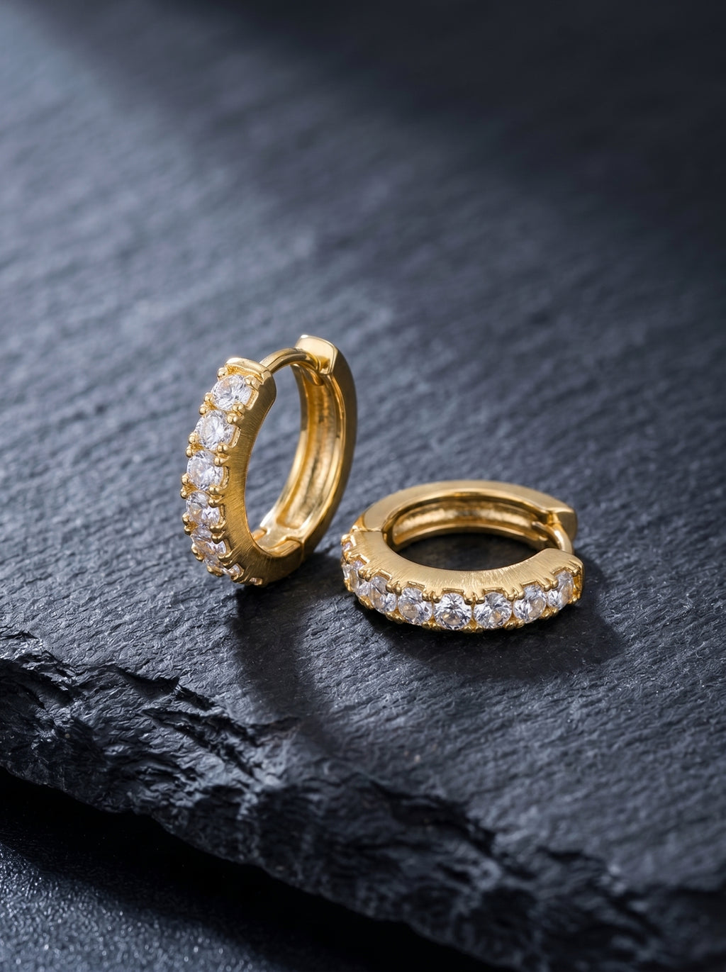 Volée — CZ Tennis Hoop Earrings