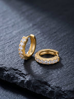 Volée — CZ Tennis Hoop Earrings