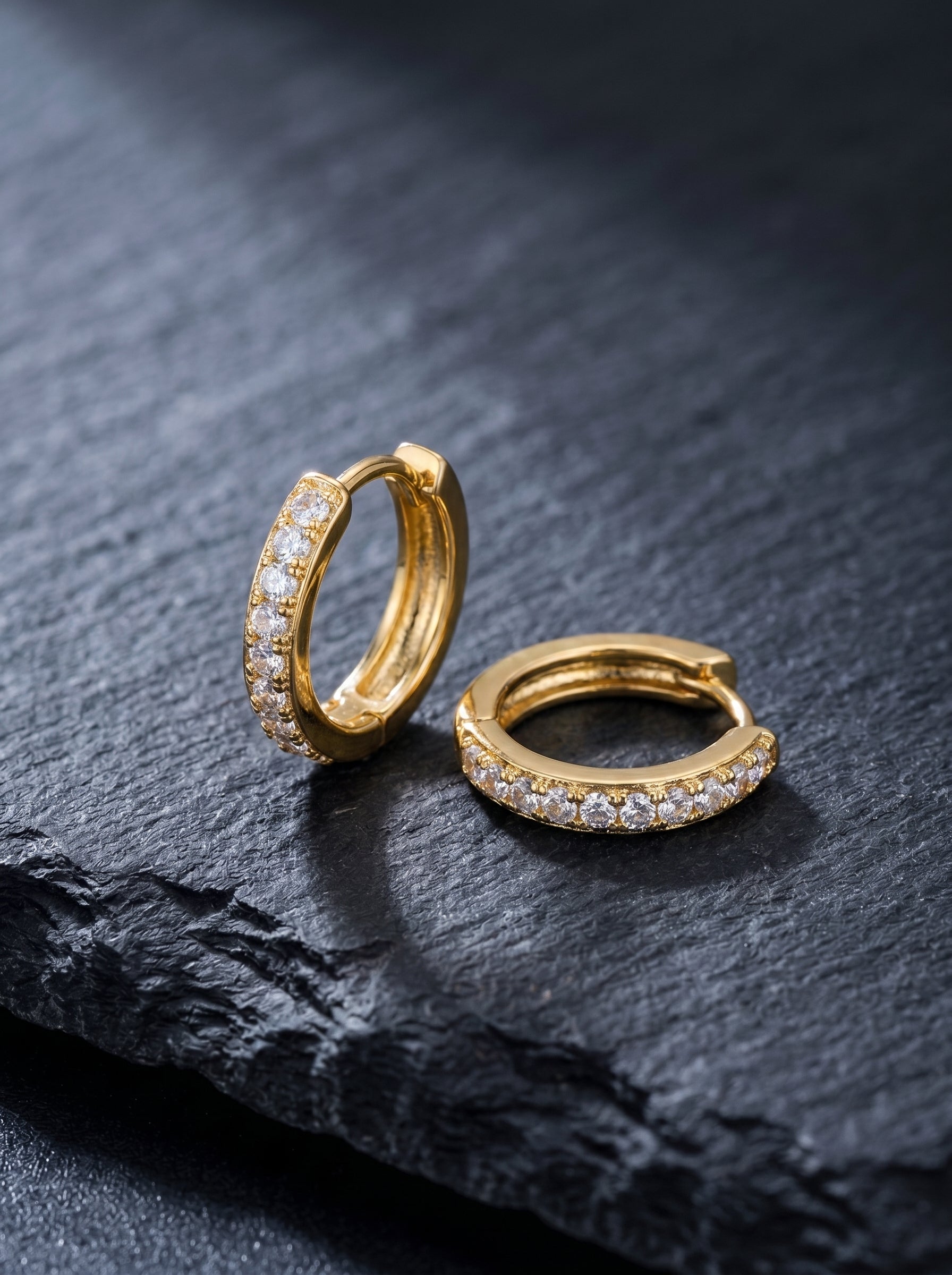 Volée — CZ Tennis Hoop Earrings