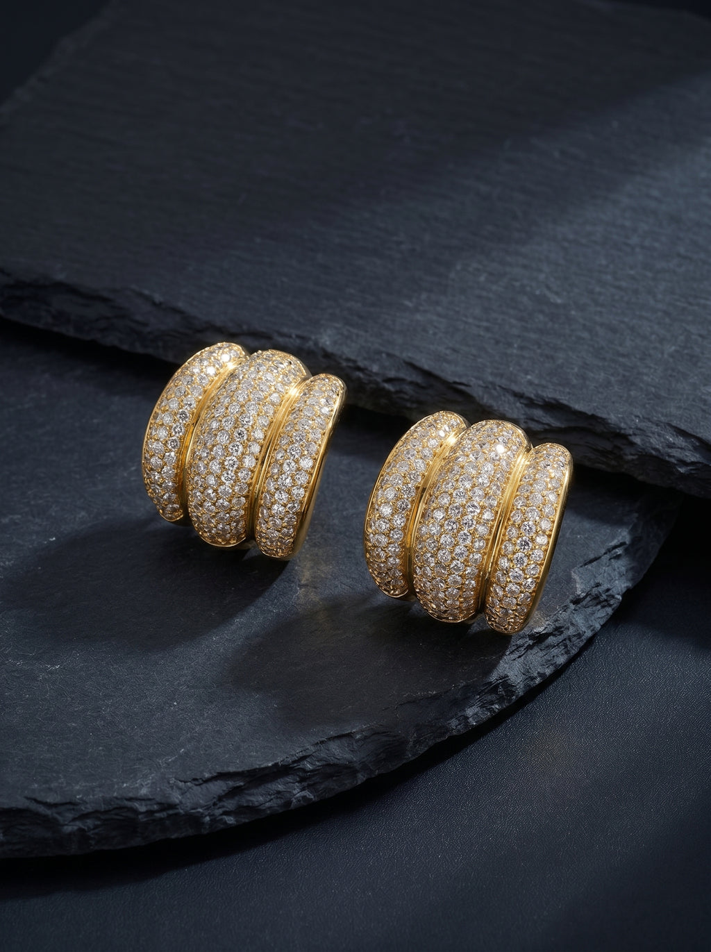 Tribu Pavé — 18K Pavé Tribal Earrings