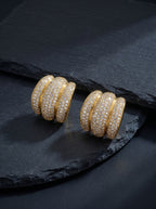 Tribu Pavé — 18K Pavé Tribal Earrings