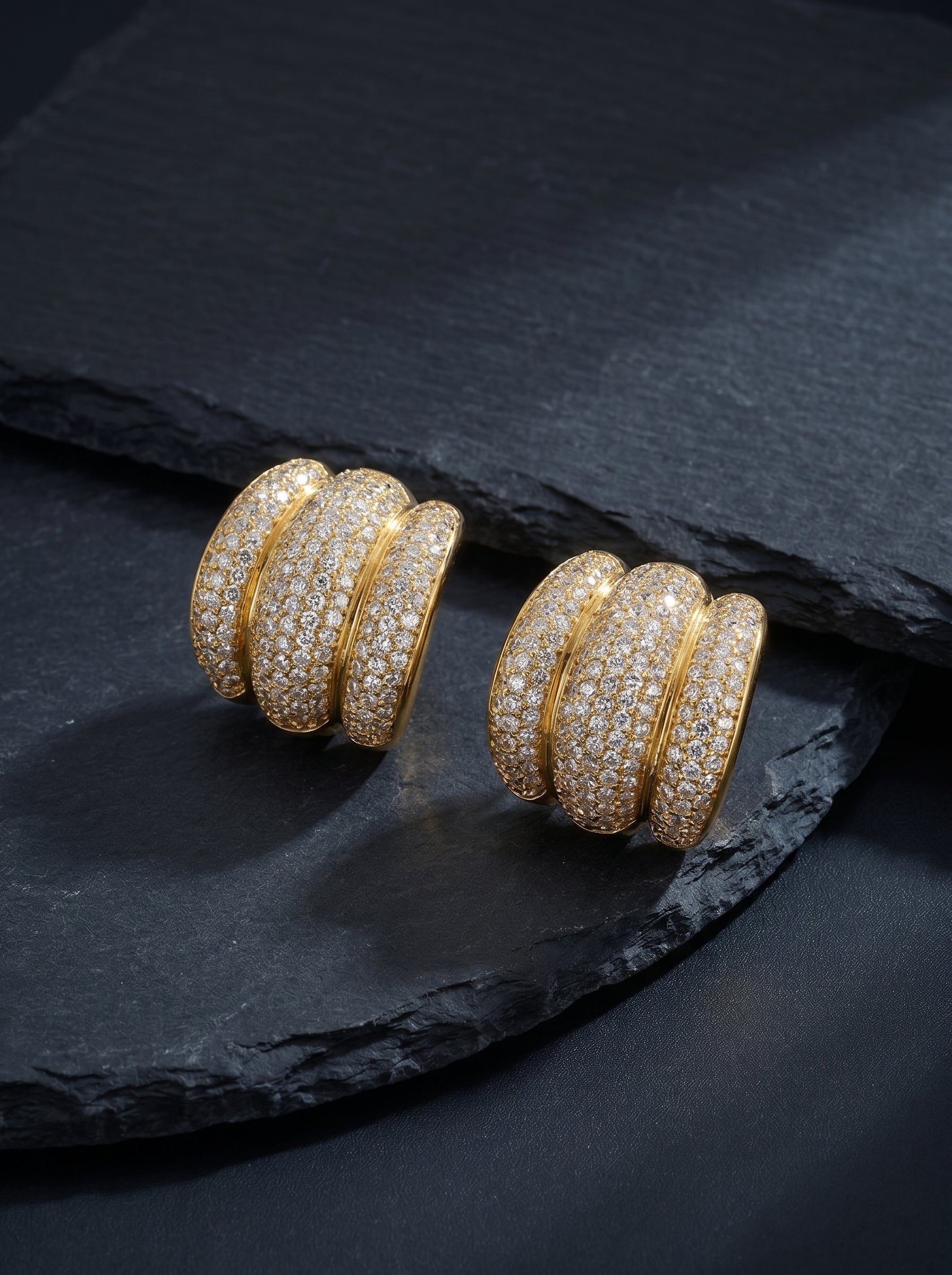 Tribu Pavé — 18K Pavé Tribal Earrings