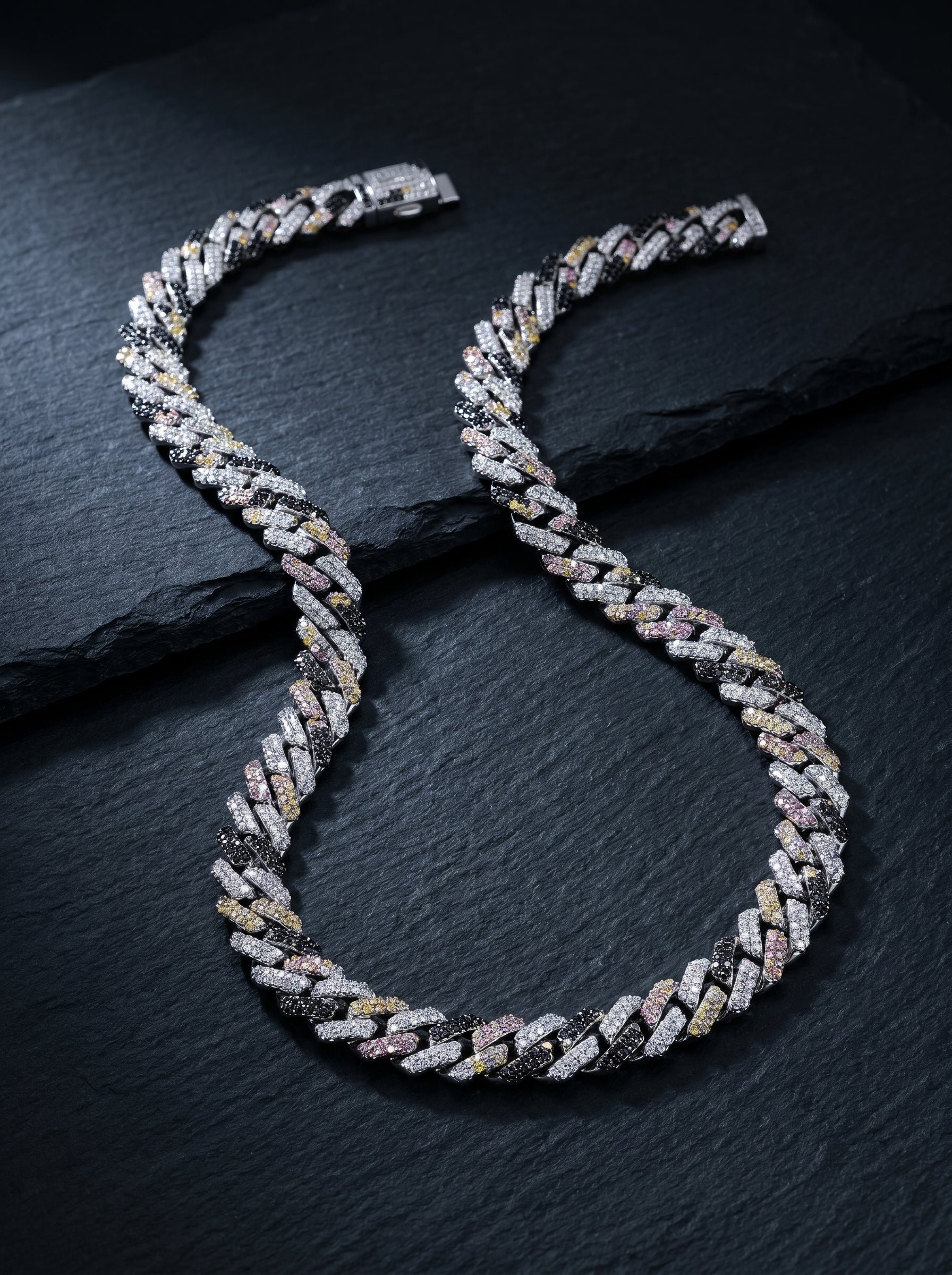 Pixel — 18K Glitch Pavé Necklace