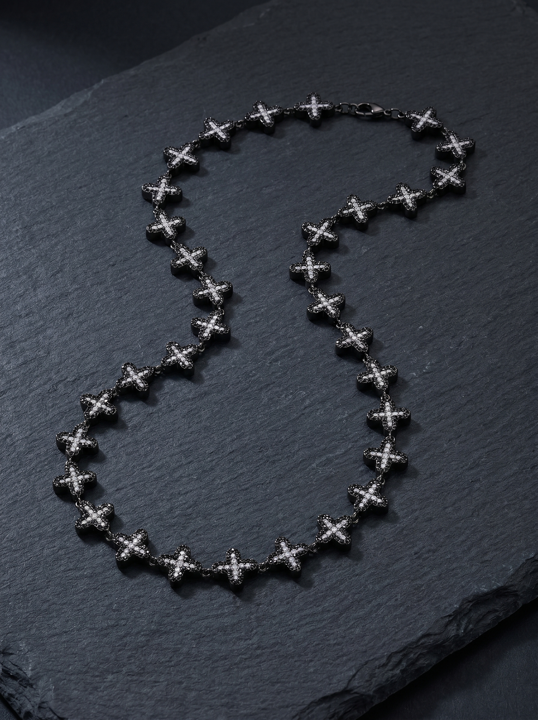 Onyx — 18K Black Clover Necklace