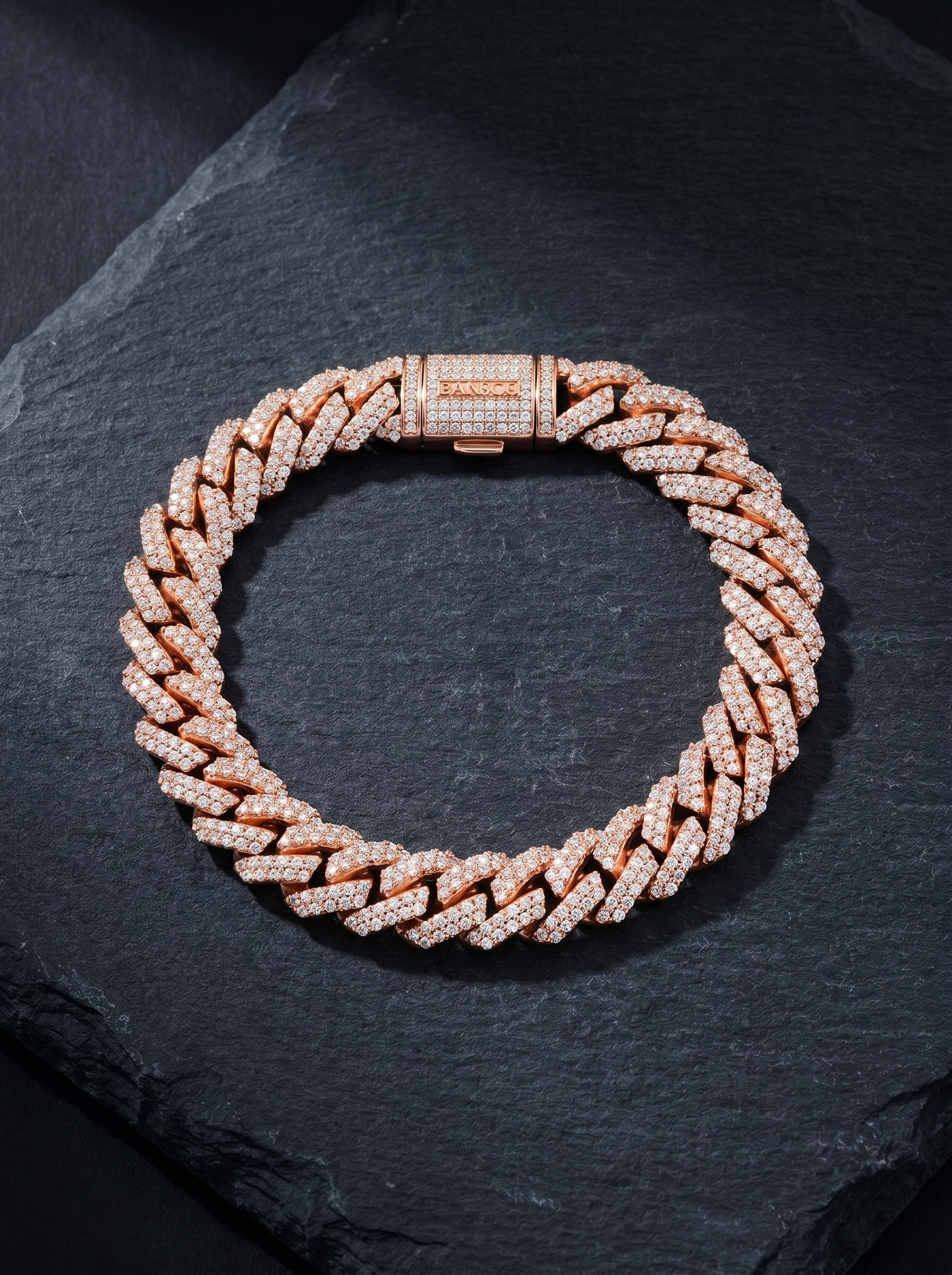 Rosé — 18K Rose Gold Pavé Bracelet