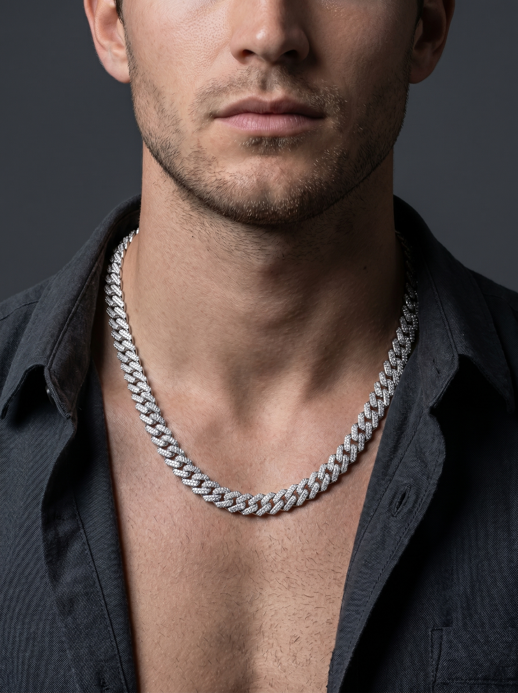 Givre — 18K Mini Pavé Chain Necklace