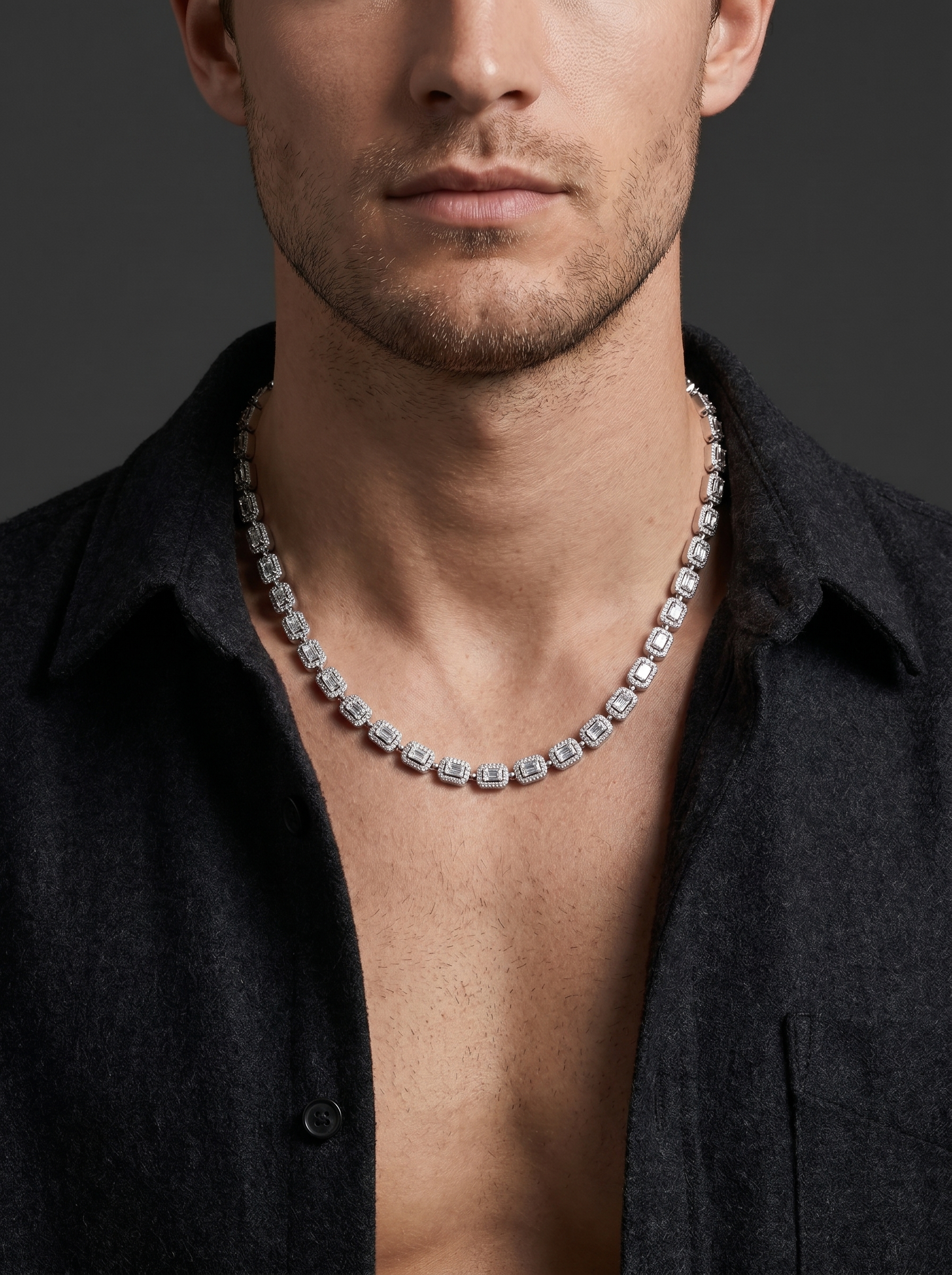 Baguette — 18K Baguette Tennis Necklace