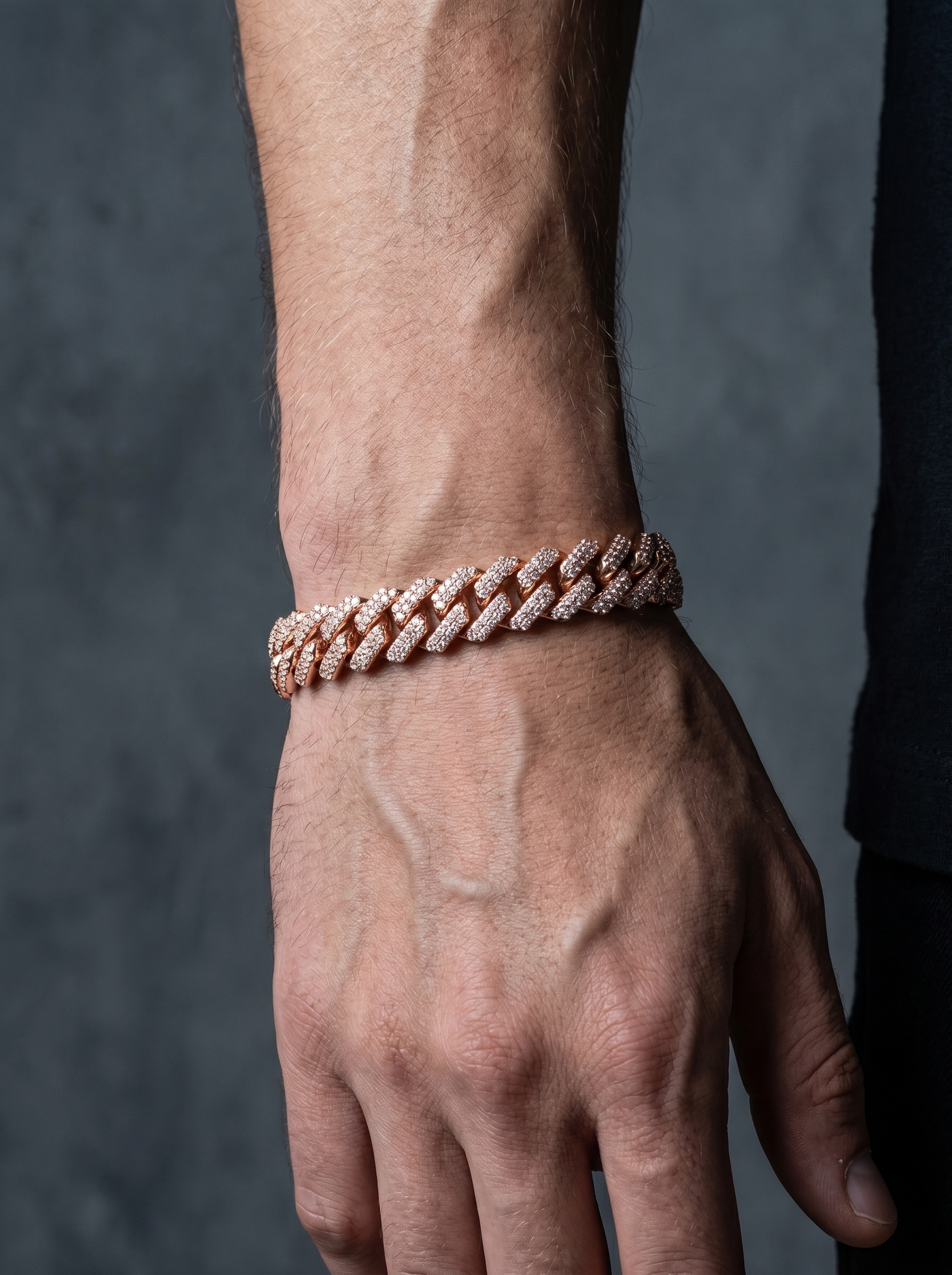Rosé — 18K Rose Gold Pavé Bracelet