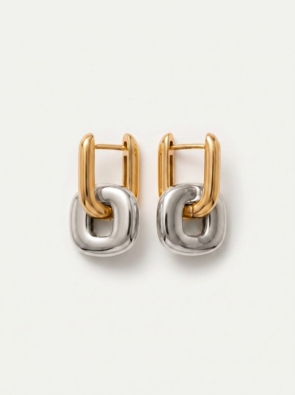 Vela — 18K Two-Tone Geometric Earrings