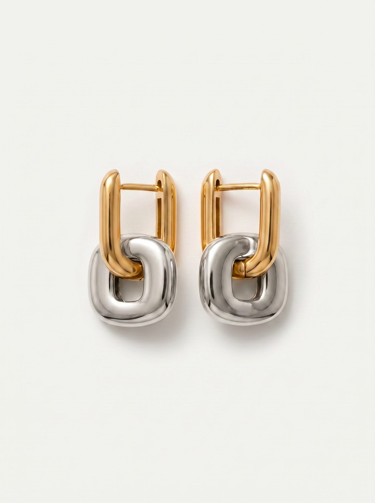 Vela — 18K Two-Tone Geometric Earrings